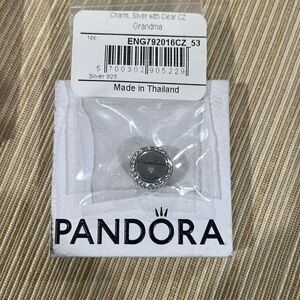 PANDORA “Grandma” Charm w/CZ - New